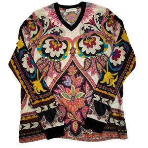ETRO colourful paisley summer sweater size 38 Small NEW
